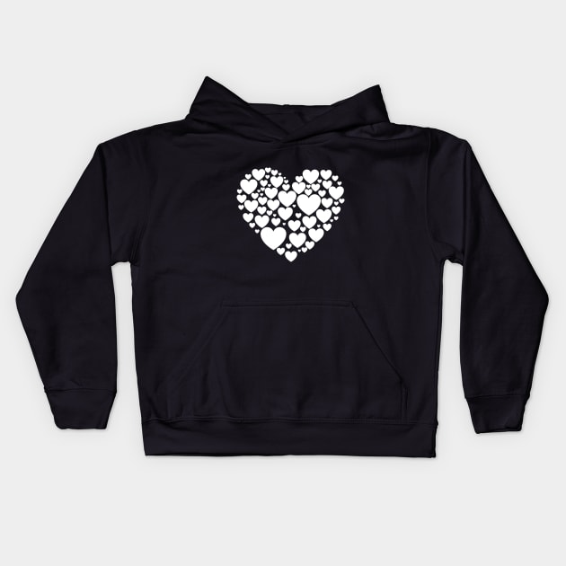 Heart shape with little hearts great valentines day gift for lover Kids Hoodie by KazSells